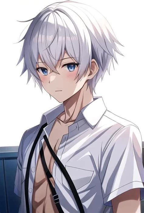 white haired anime men|Top 35 Coolest Anime Boys with White Hair .